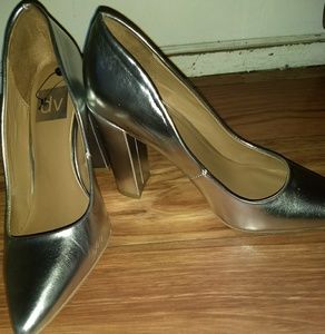 Metalic grey heels